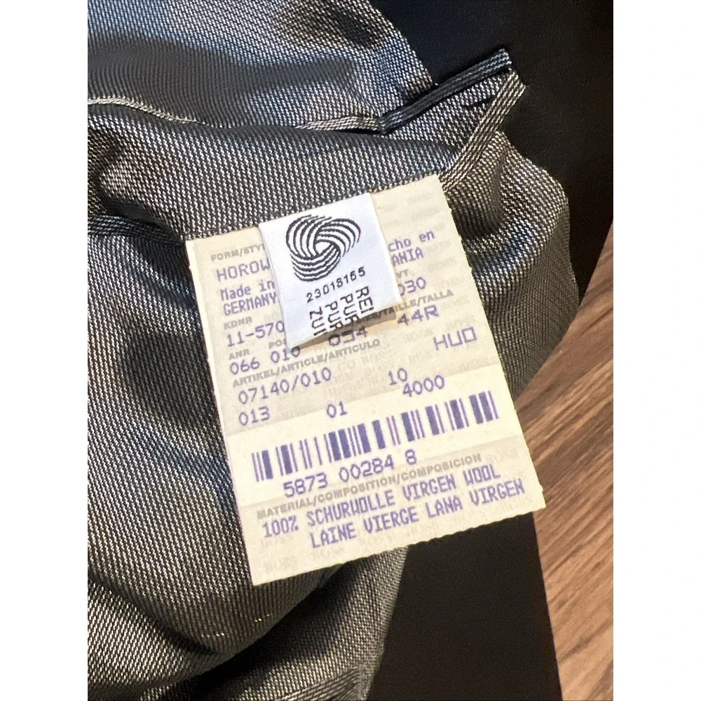 HUGO BOSS Men's Tuxedo Suit Color Black 48L Black 100% Virgin Wool
